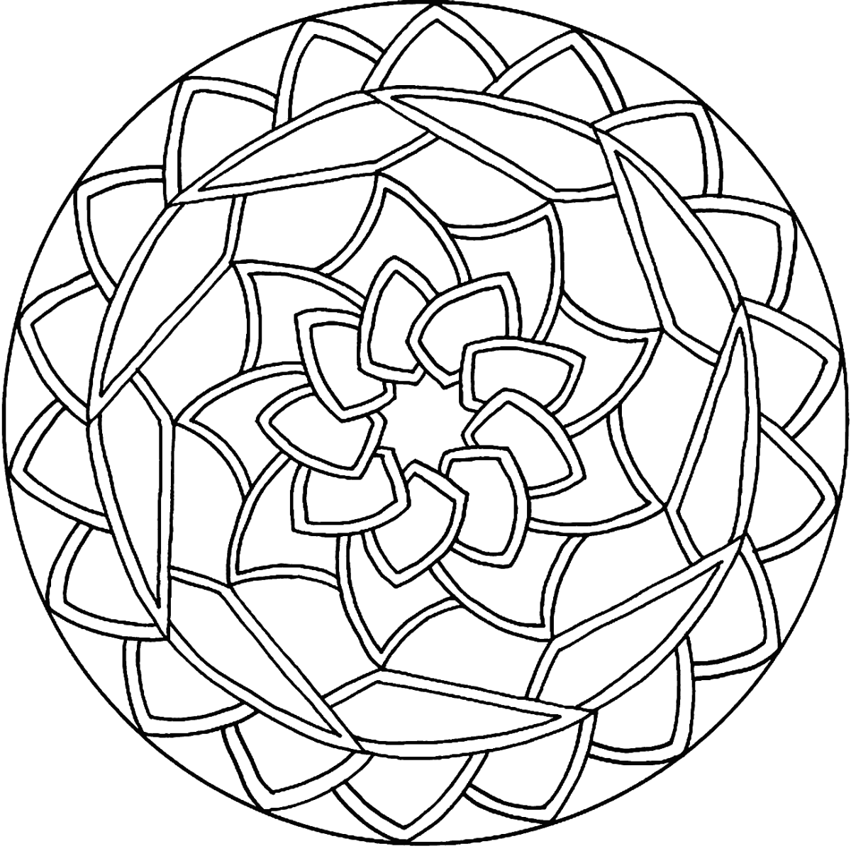 Мандалы для раскрашивания простые