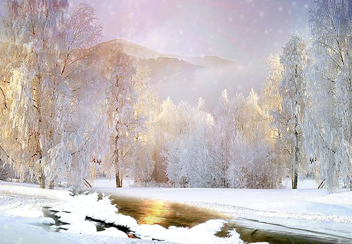 Художник: Вячеслав палачев.зимний пейзаж.