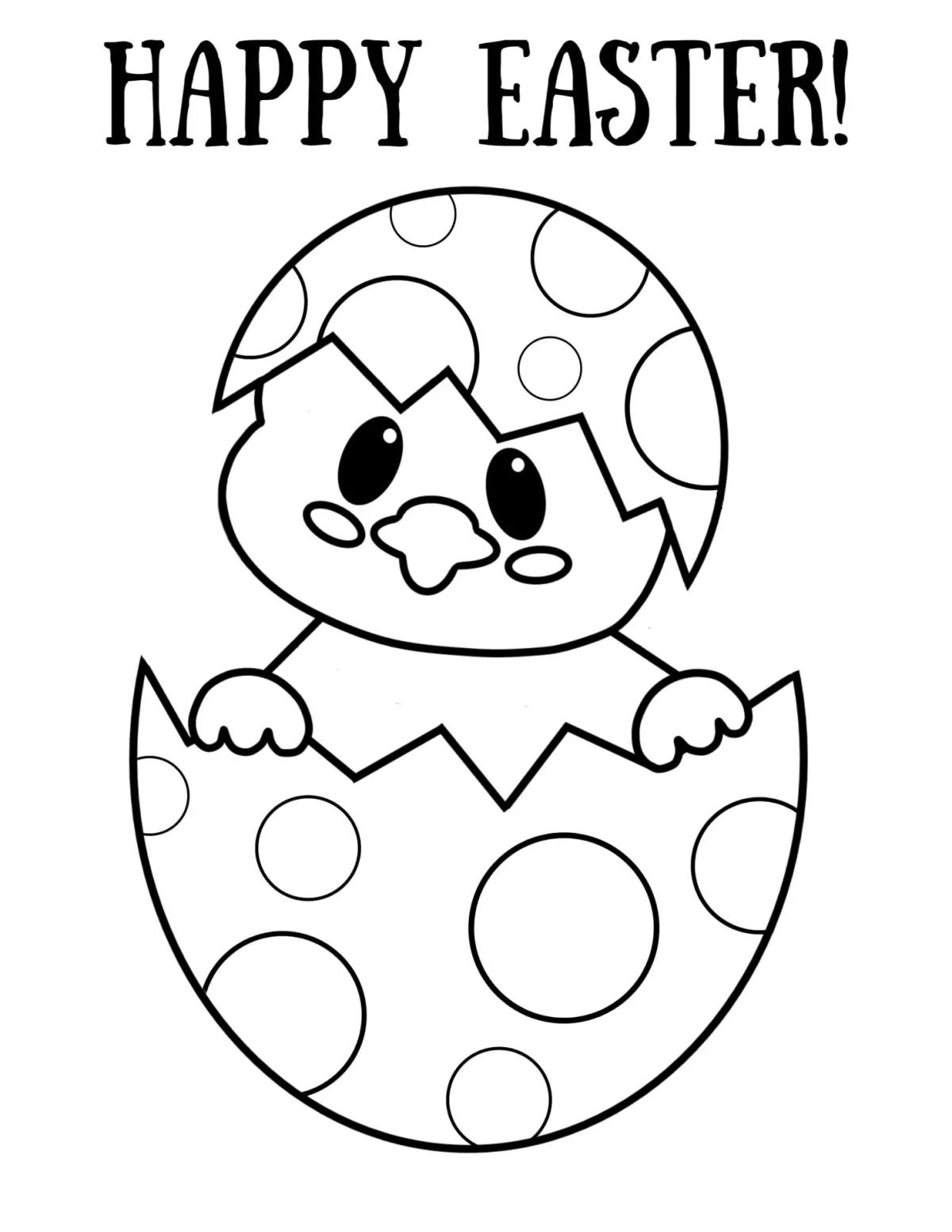 Трафарет цыпленка