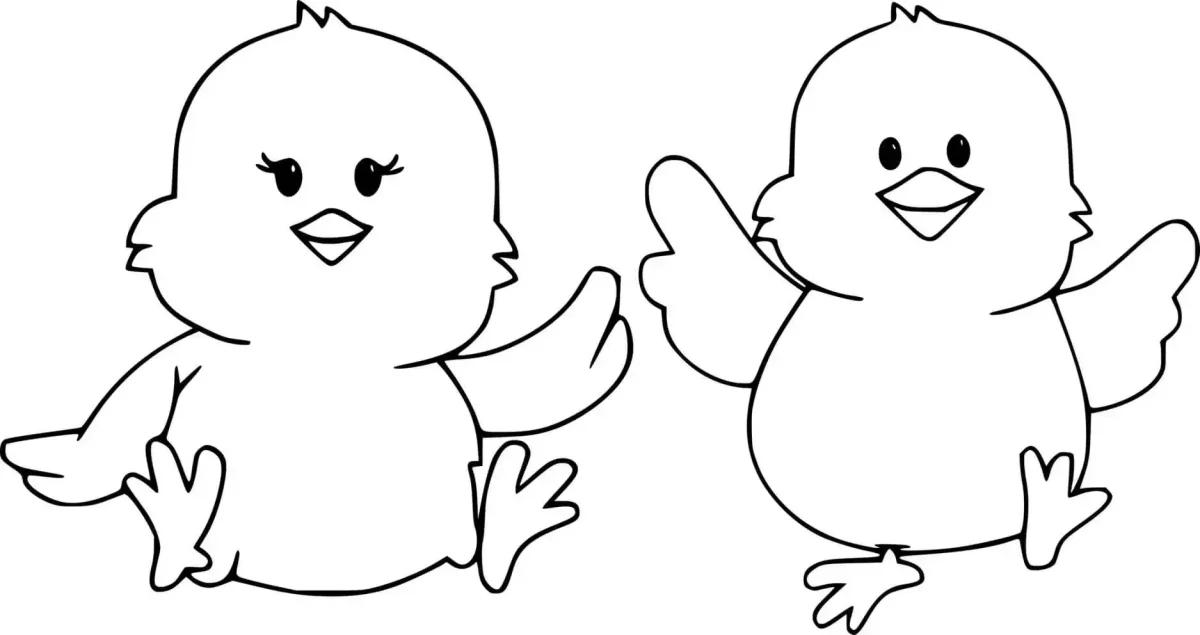Раскраска цыпленок в яйце на Пасху