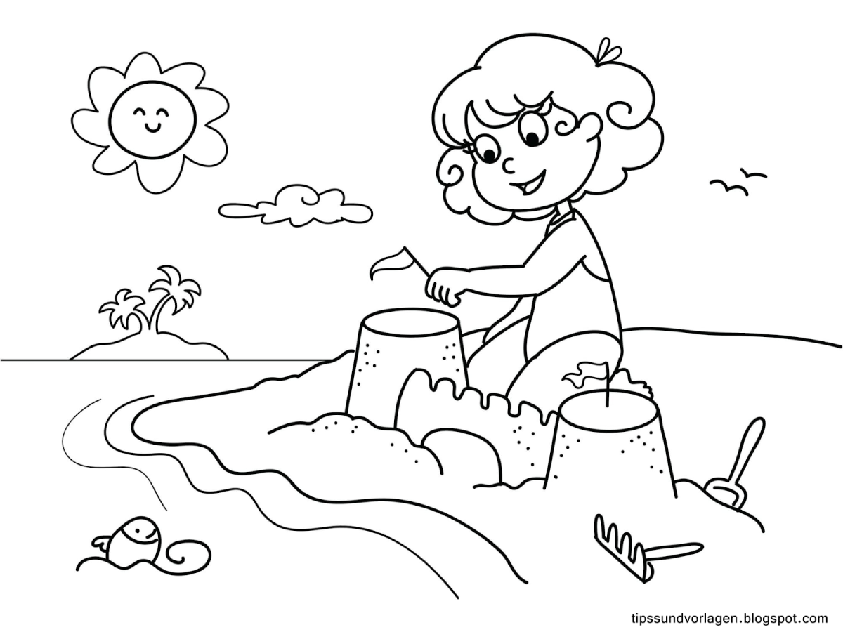 Раскраска. Лето