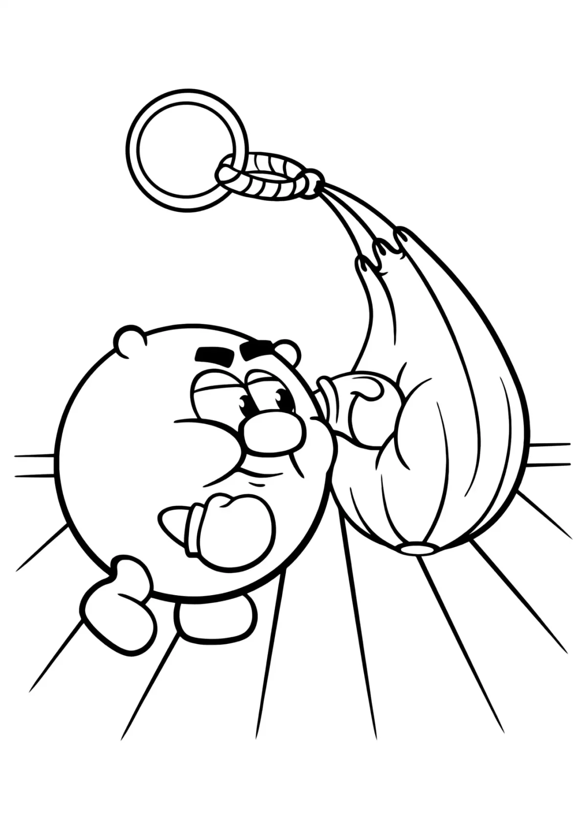 Смешарики раскраска Копатыч