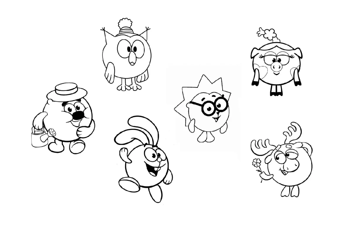 Раскраска Смешарики Совунья