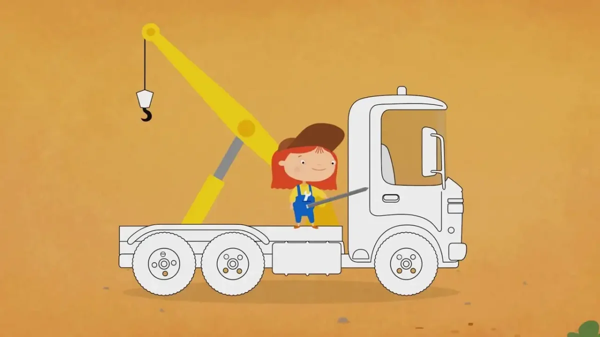 Машины-помощники. Раскраска