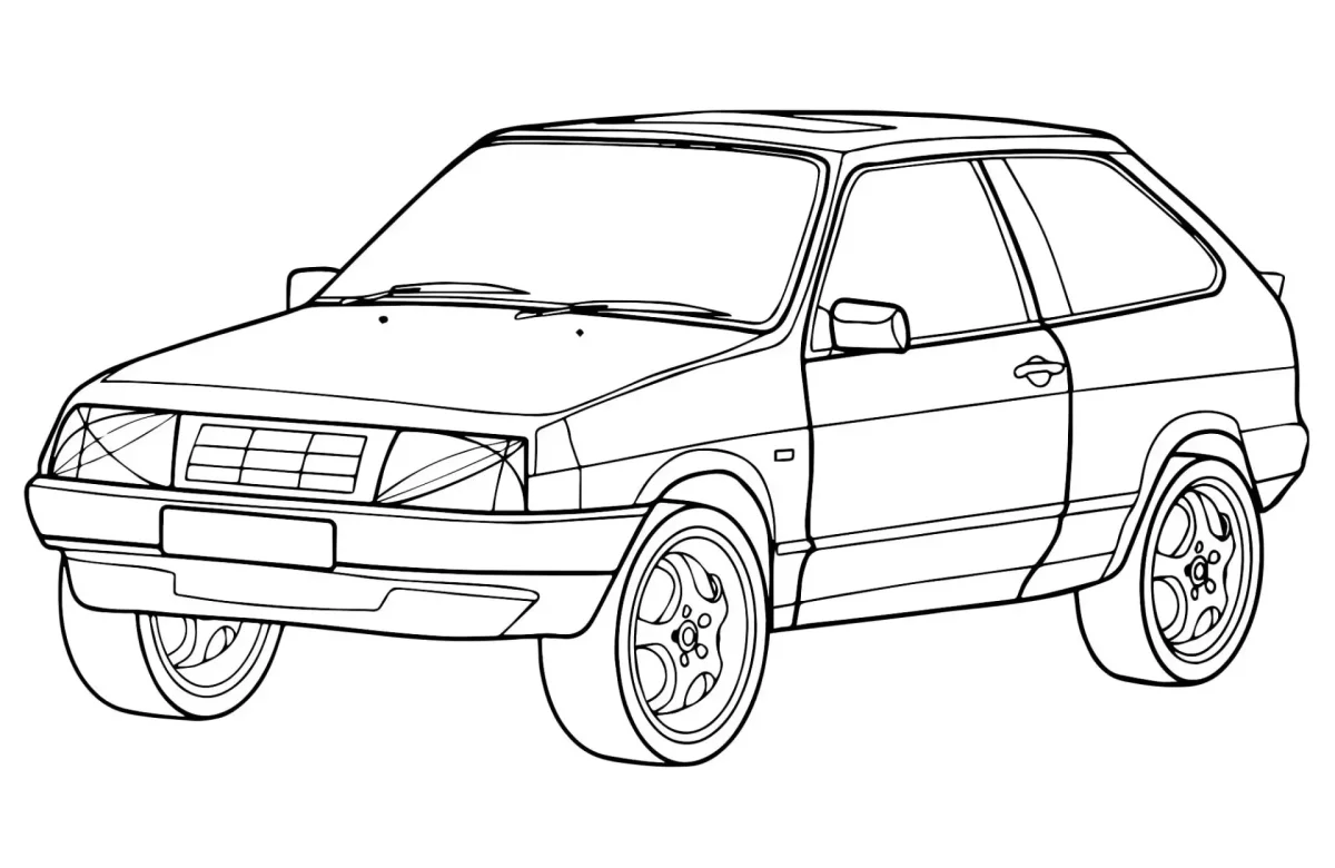 Раскраска Лада ВАЗ 2111