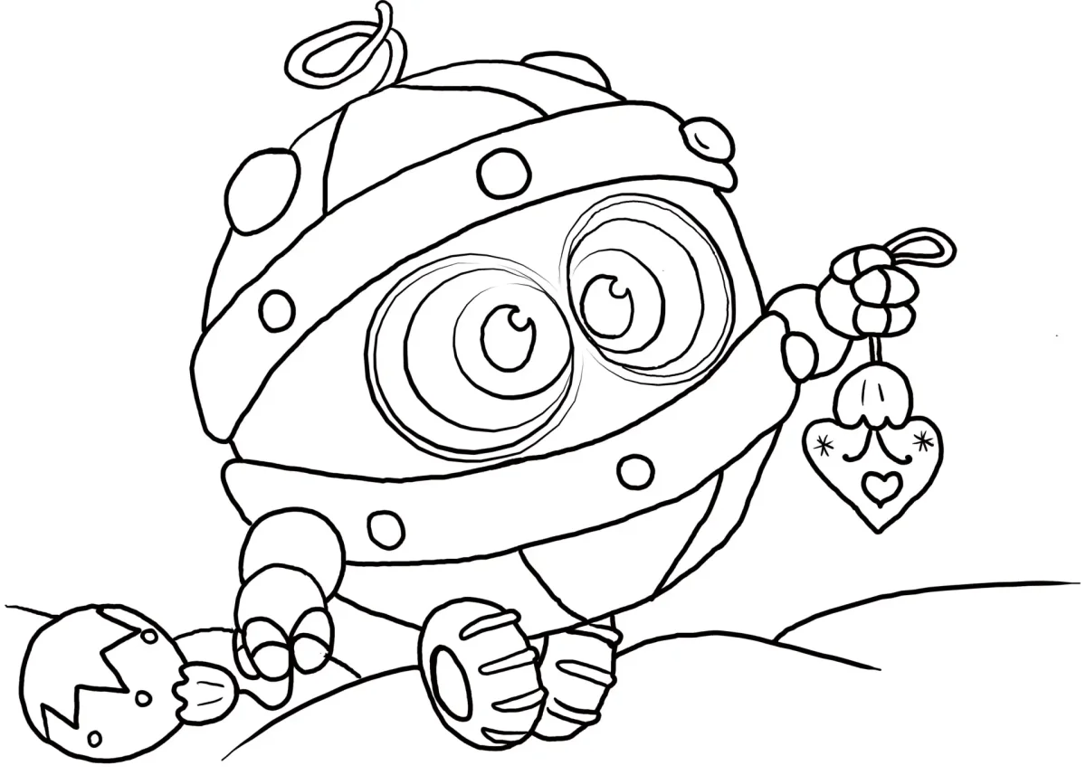 Раскраска Смешарики Биби