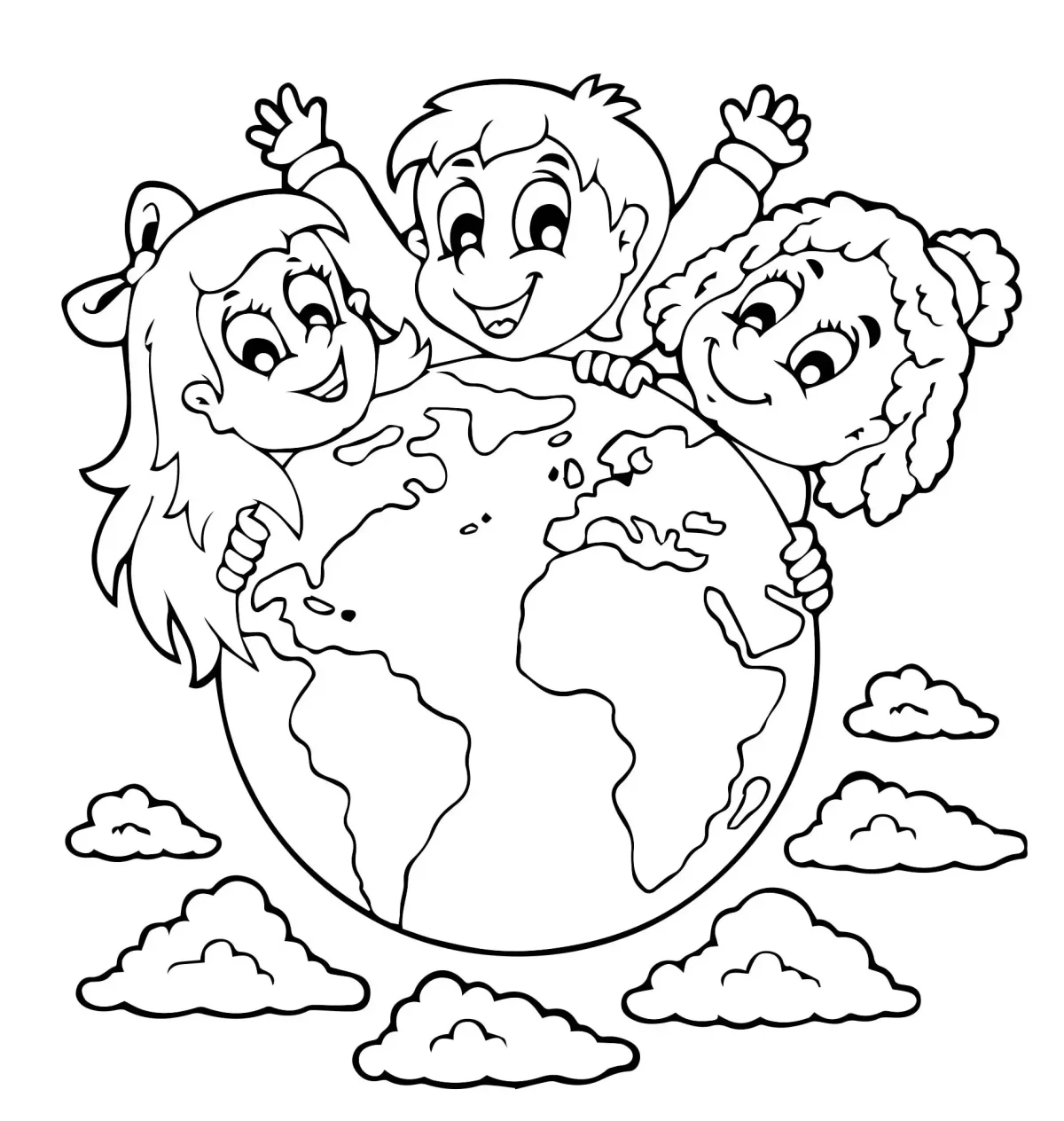 День земли раскраска