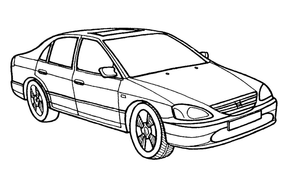 Разукрашки машины Хонда