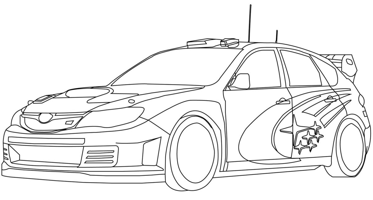 Subaru Impreza WRX раскраска
