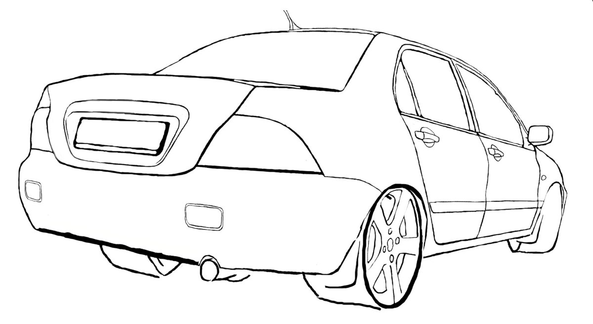 Раскраска Мицубиси Лансер 9