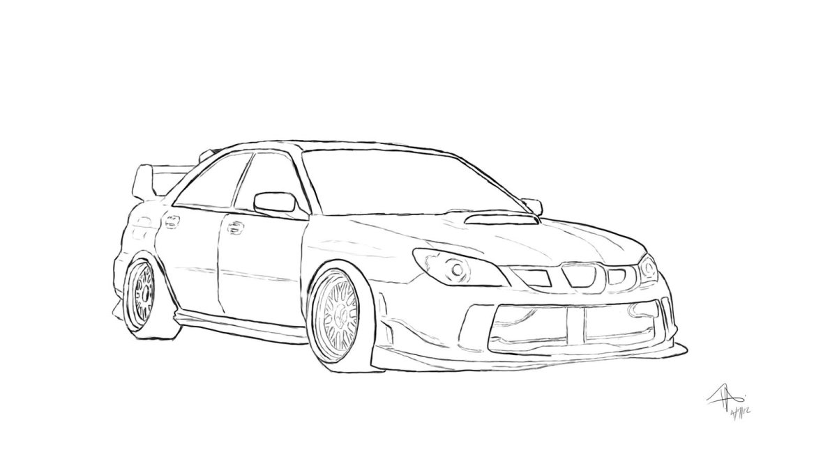 Subaru Impreza WRX раскраска