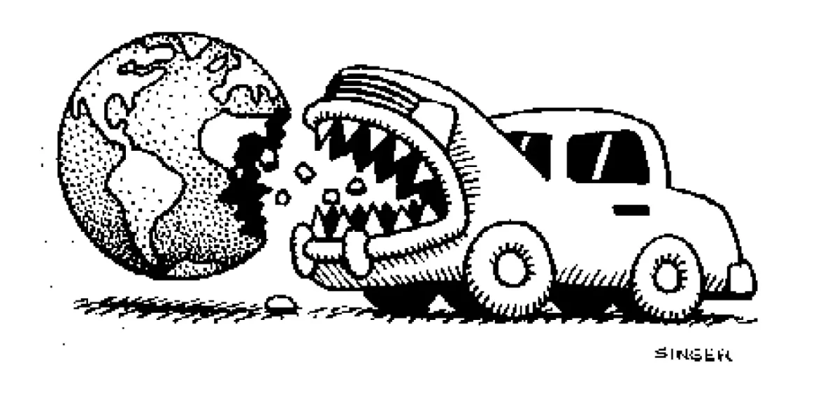 Машины загрязняют природу