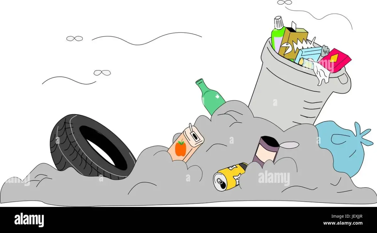 Мусорная свалка мультяшная