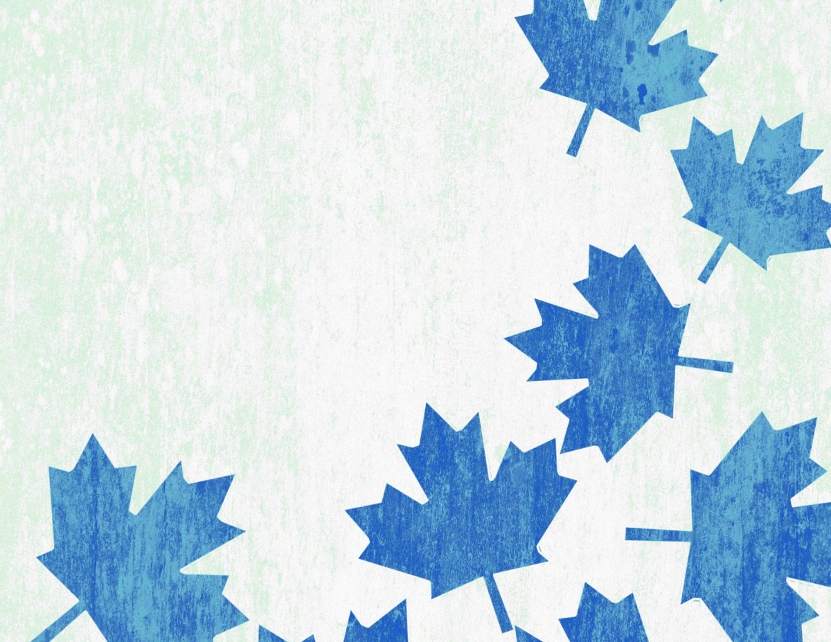 Нарисовать иллюстрацию синие листья