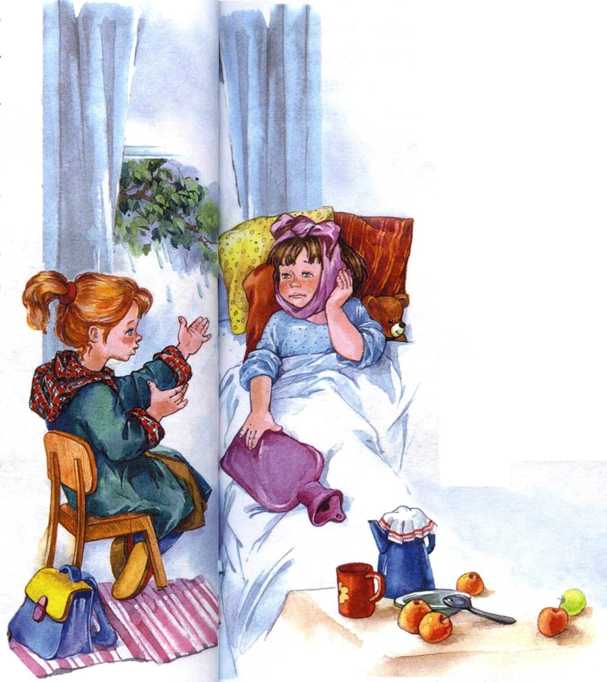 Осеева заячья шапка иллюстрации