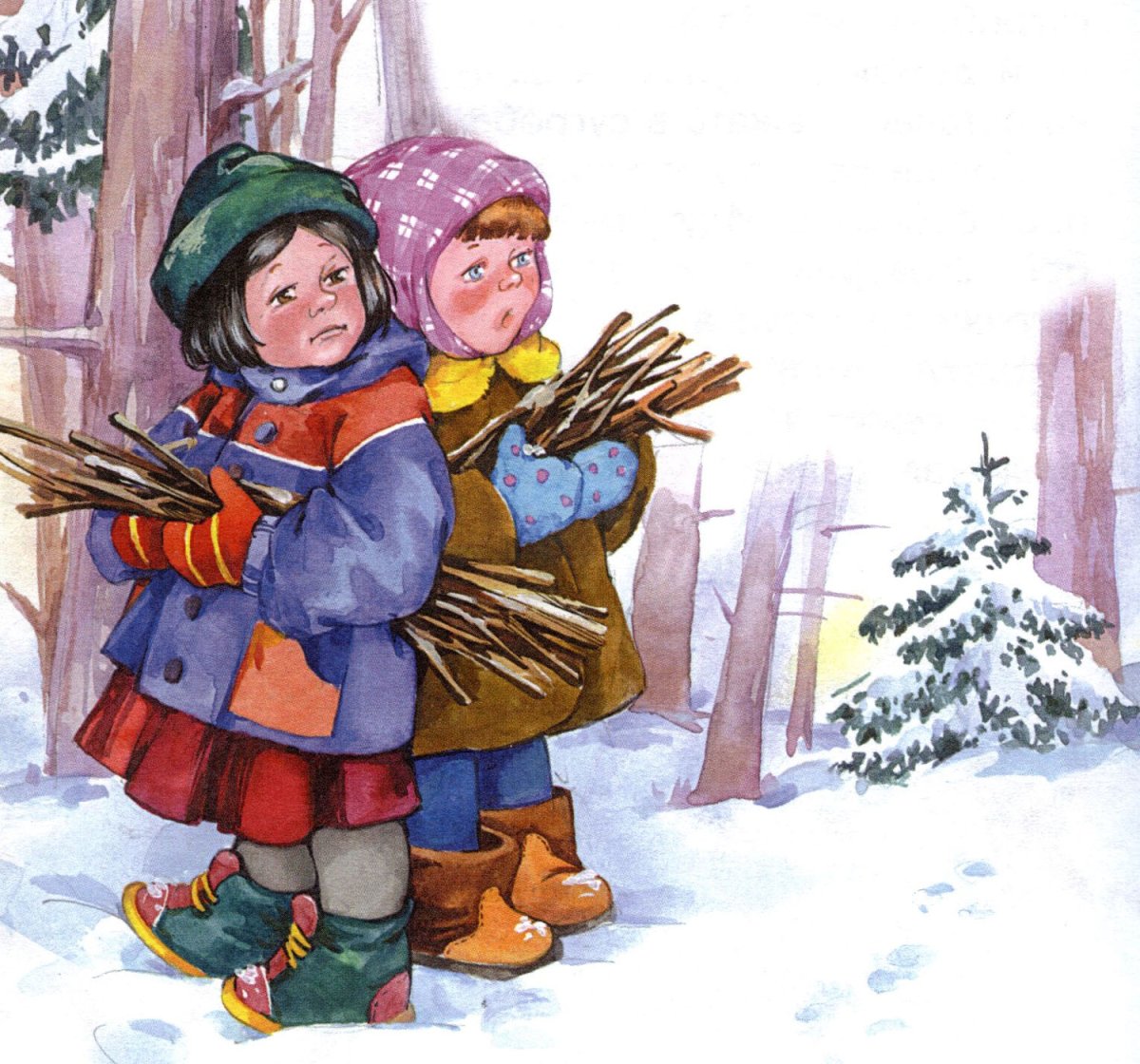 Акварельные деревья