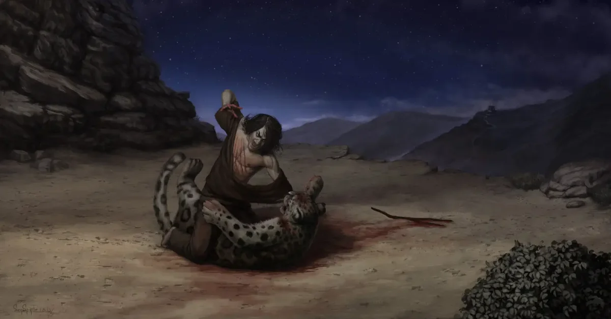 Мцыри битва с Барсом