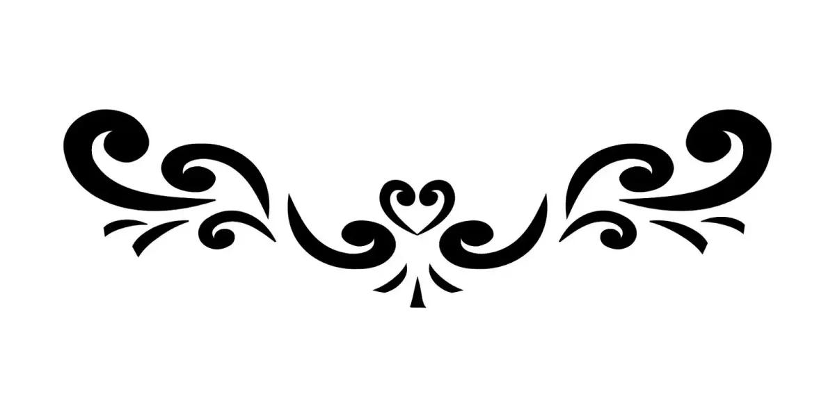 Трафарет тату на поясницу