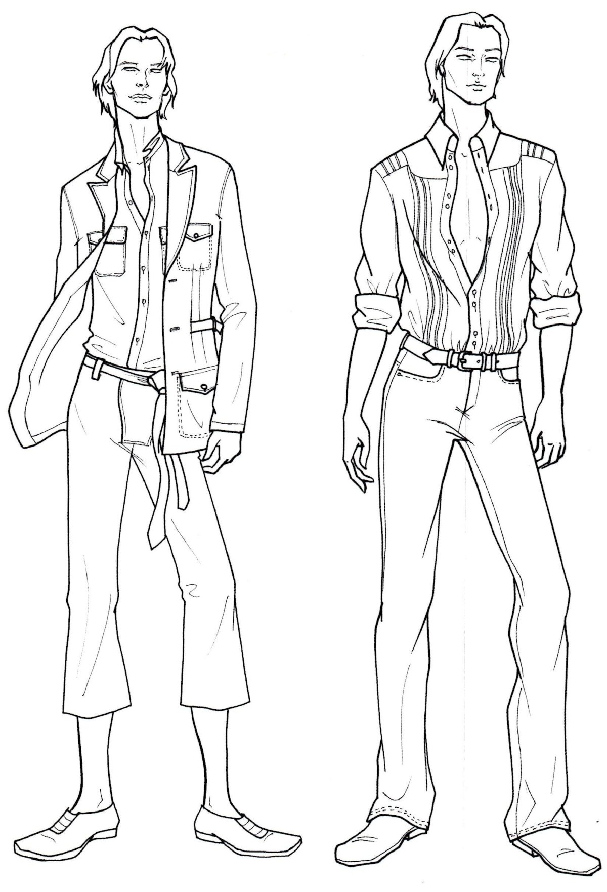 Эскиз мужского жилета