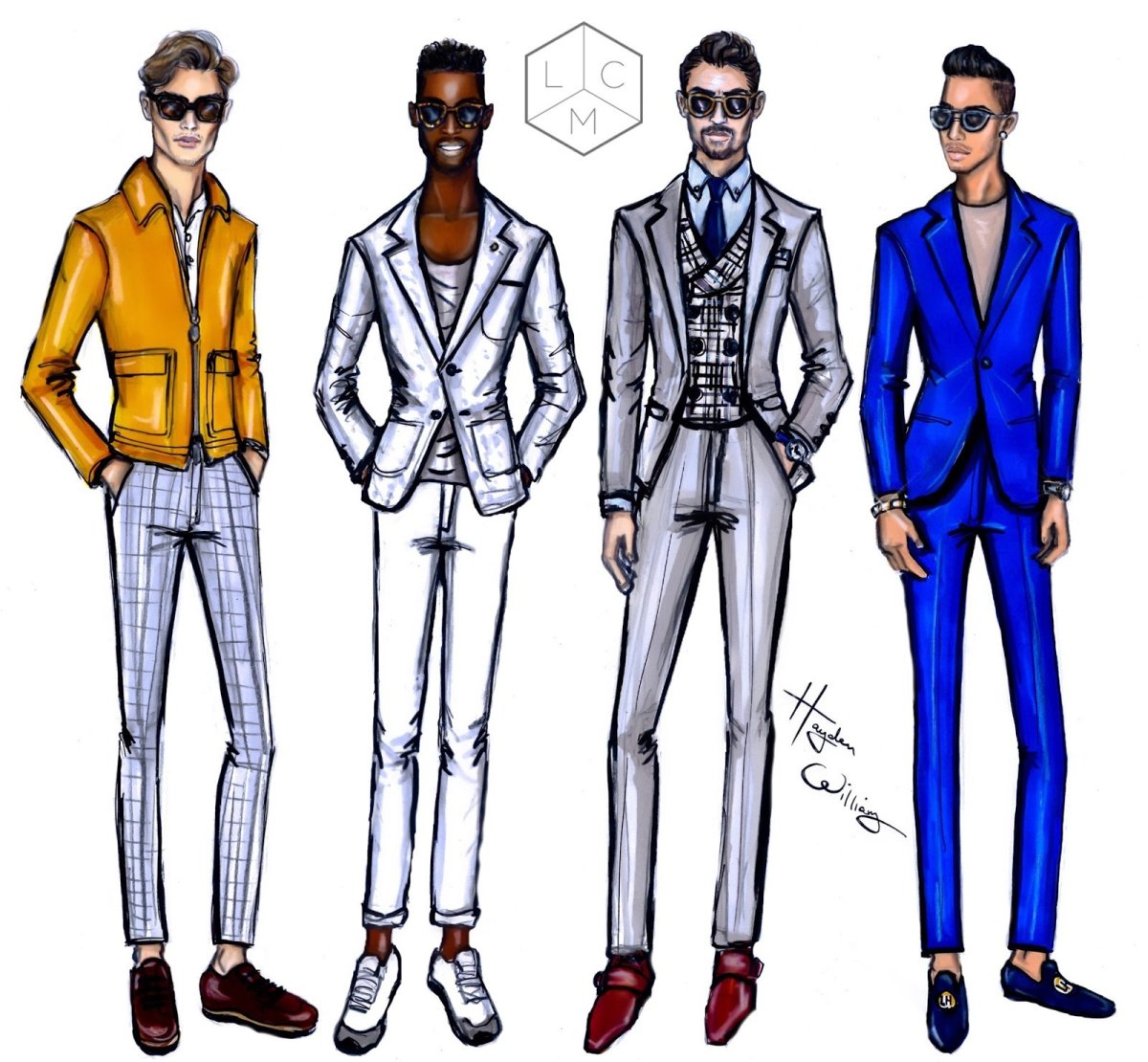 Человек в костюме рисунок