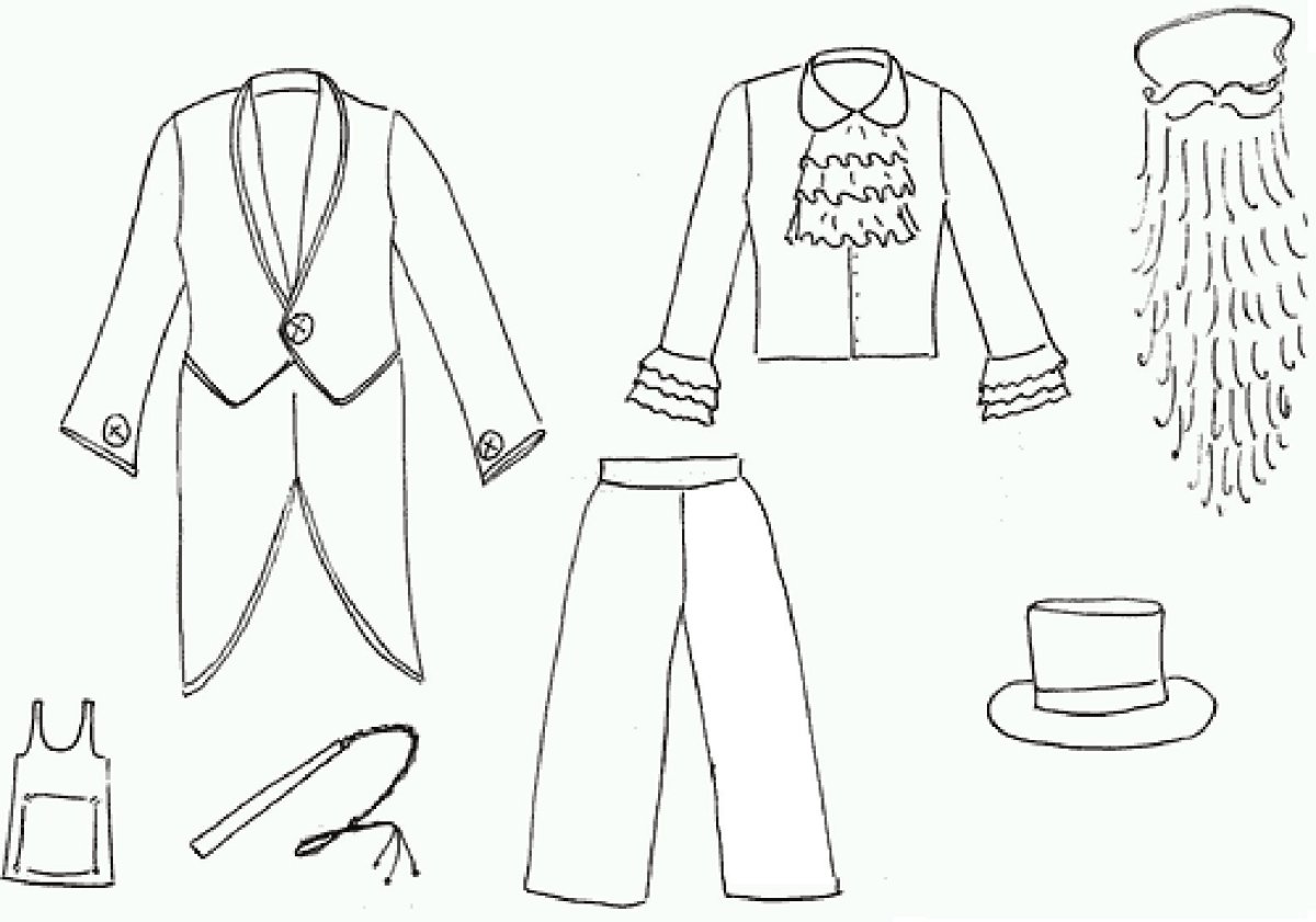 Раскраска мужчина в полный рост