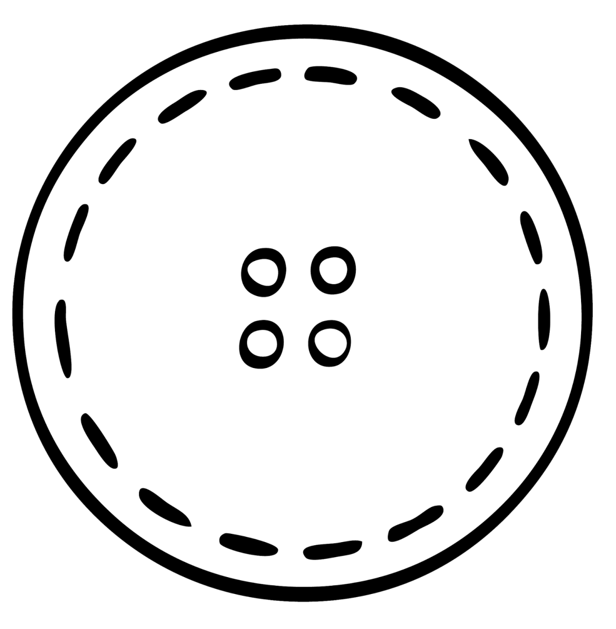 Пуговица раскраска для малышей