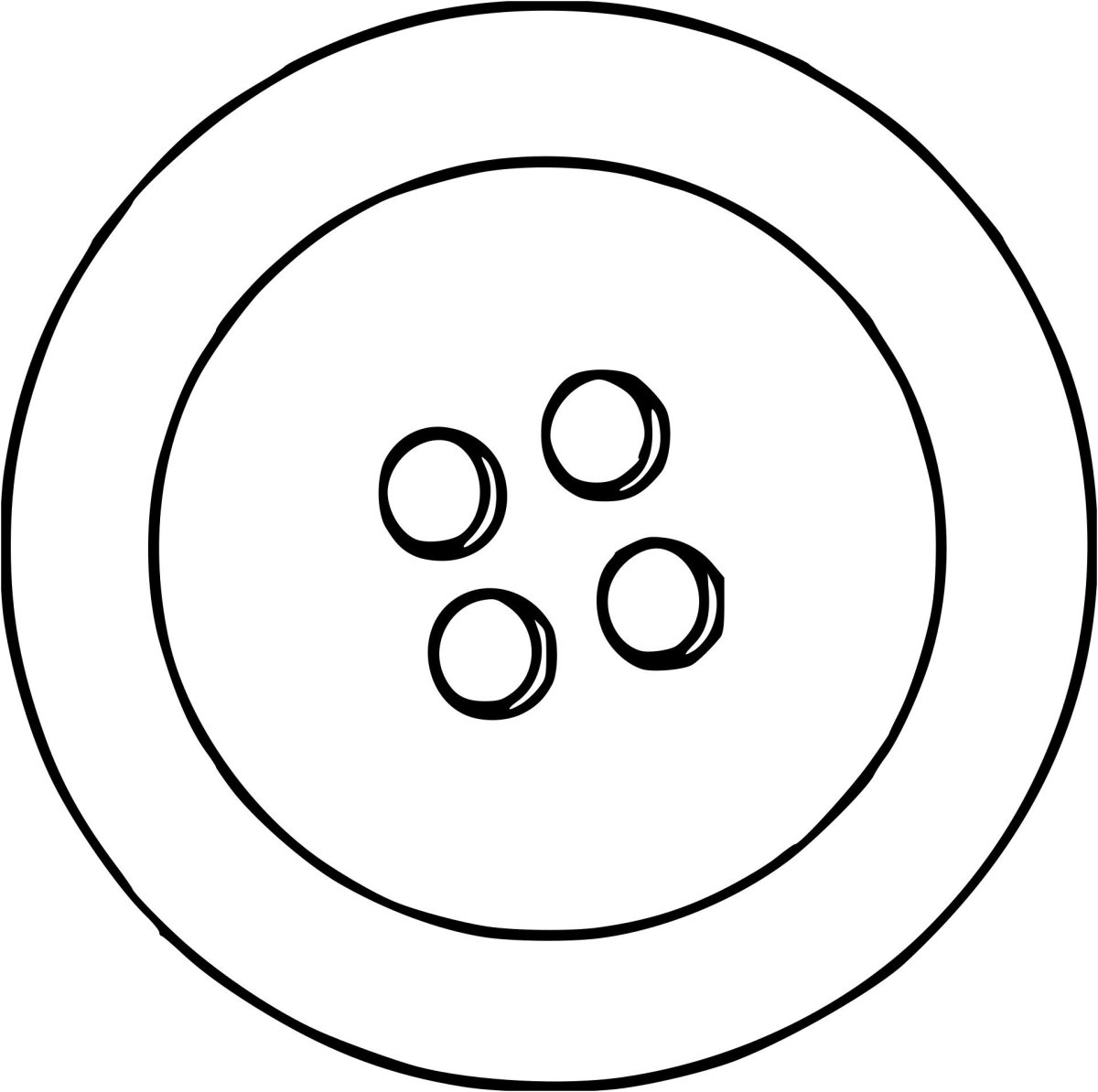 Трафарет пуговицы