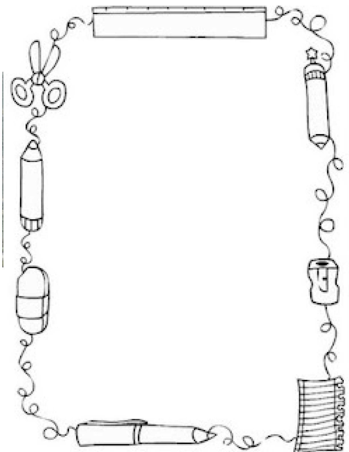 Рамка с пером и чернильницей