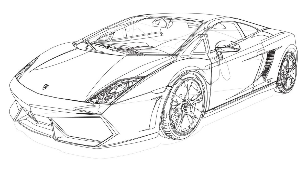 Раскраска Lamborghini Reventon