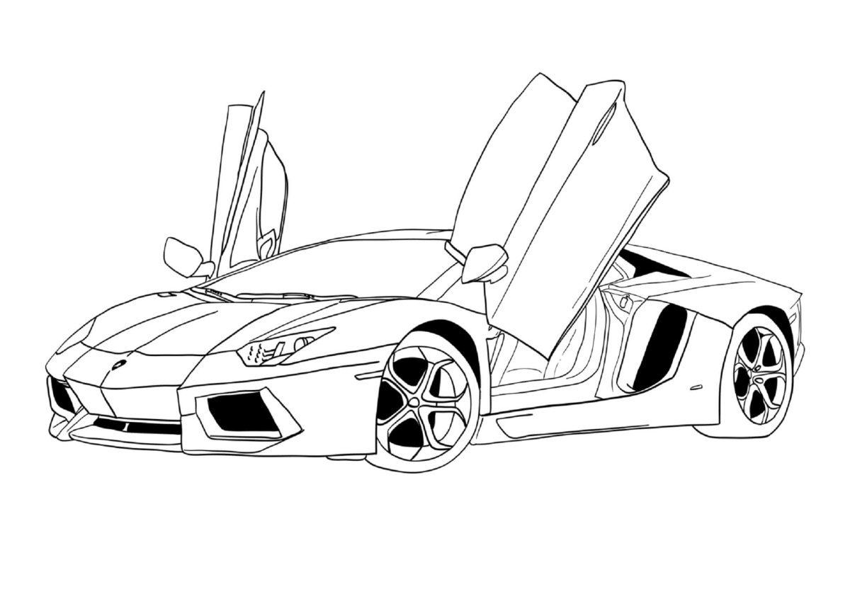 Раскраска Lamborghini Reventon