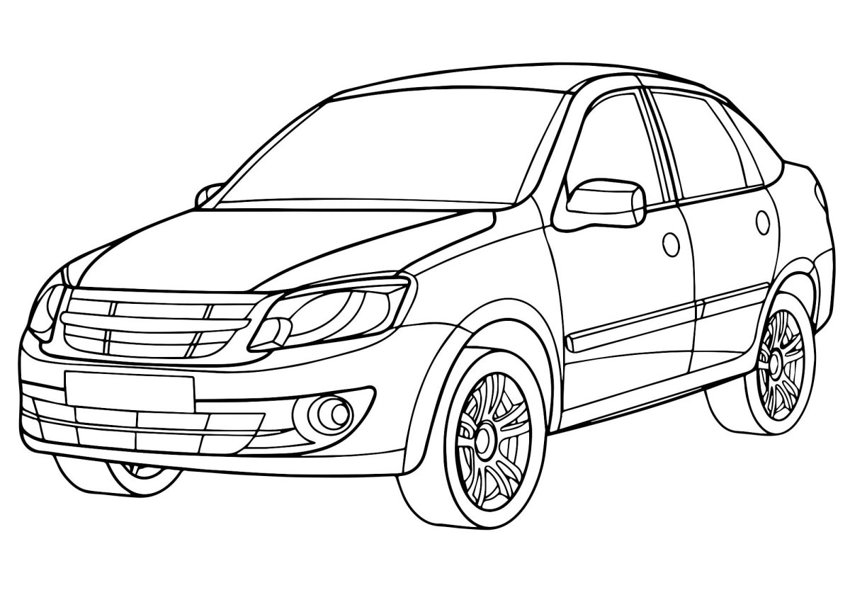 Раскраска Лада Гранта 2190