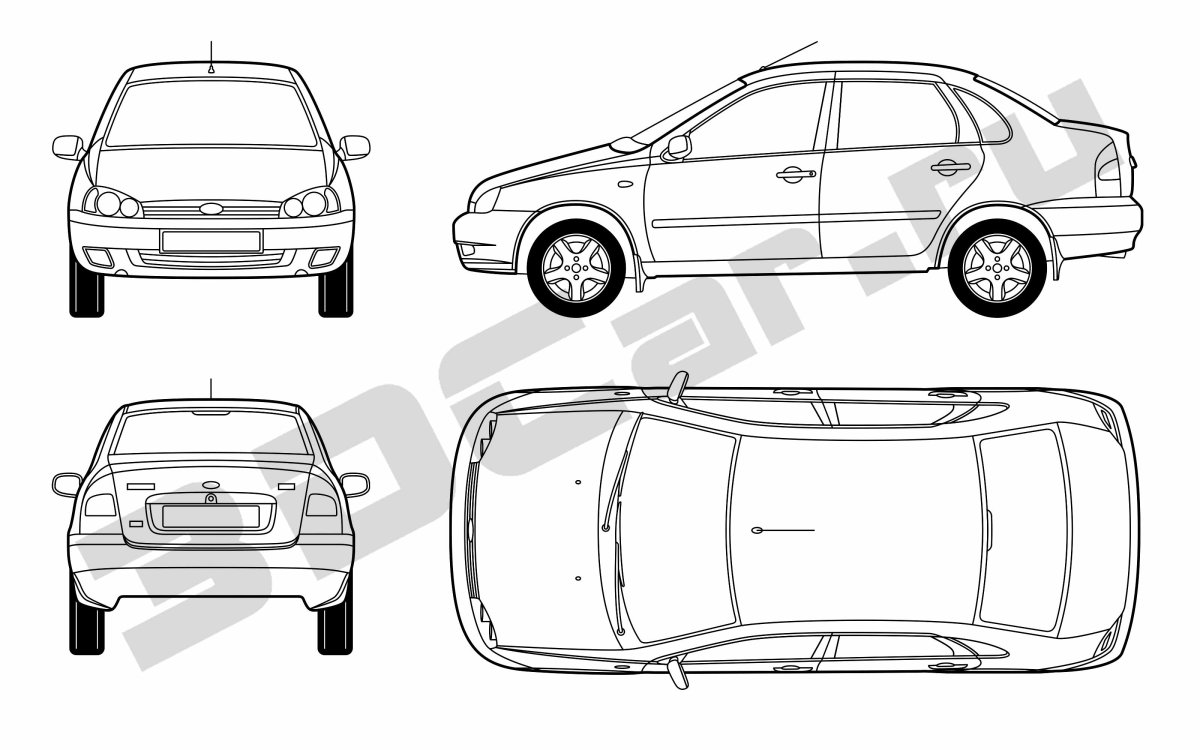 Лада Веста разукрашка