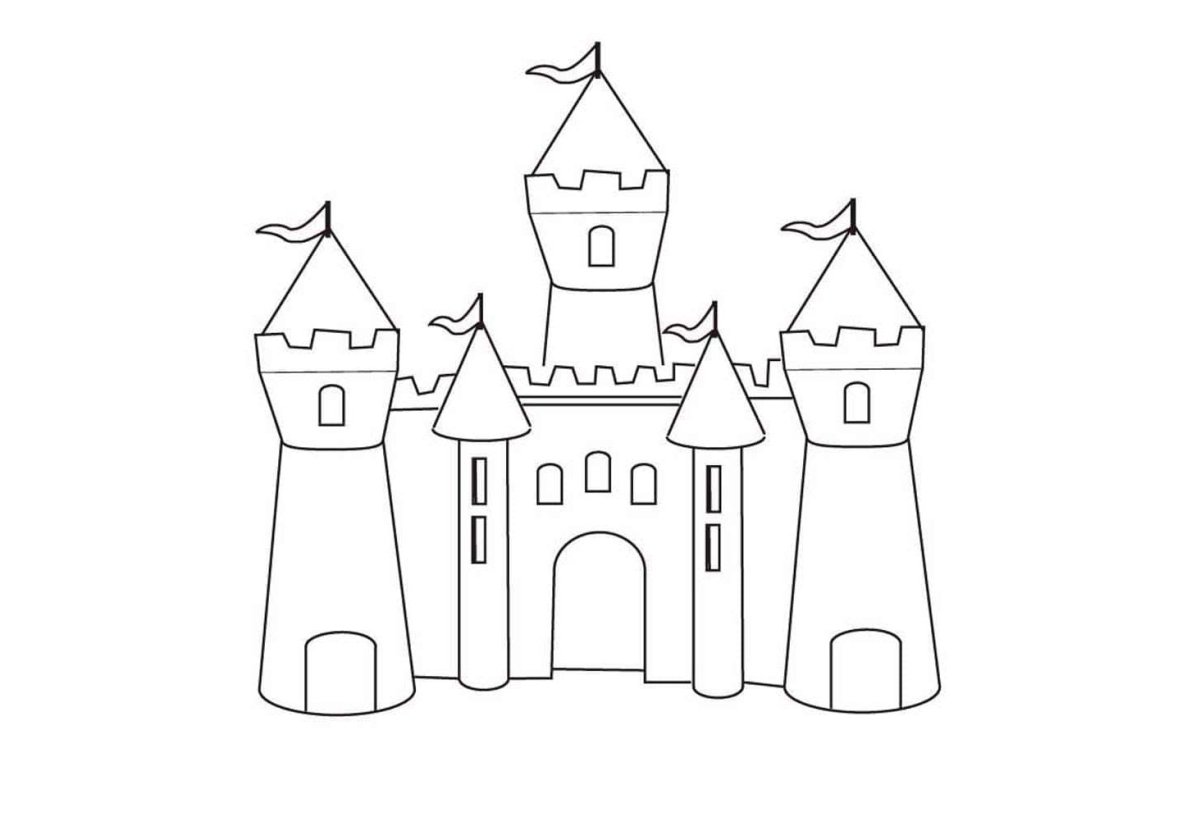 Раскраска готических замков