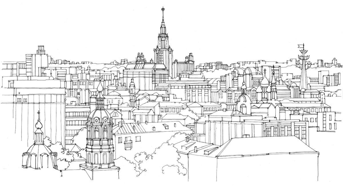 Москва рисунок