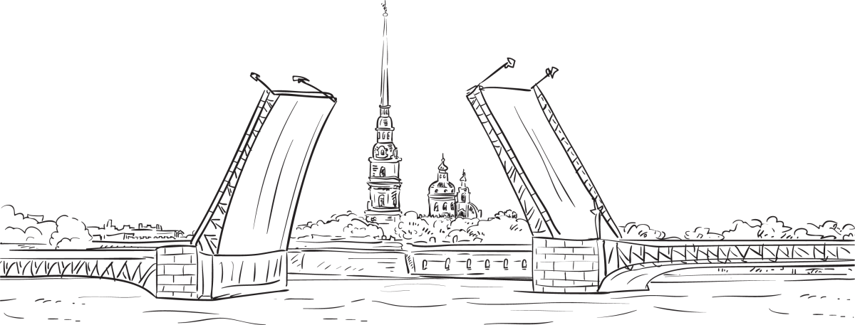 Петропавловская крепость в Санкт-Петербурге рисунок