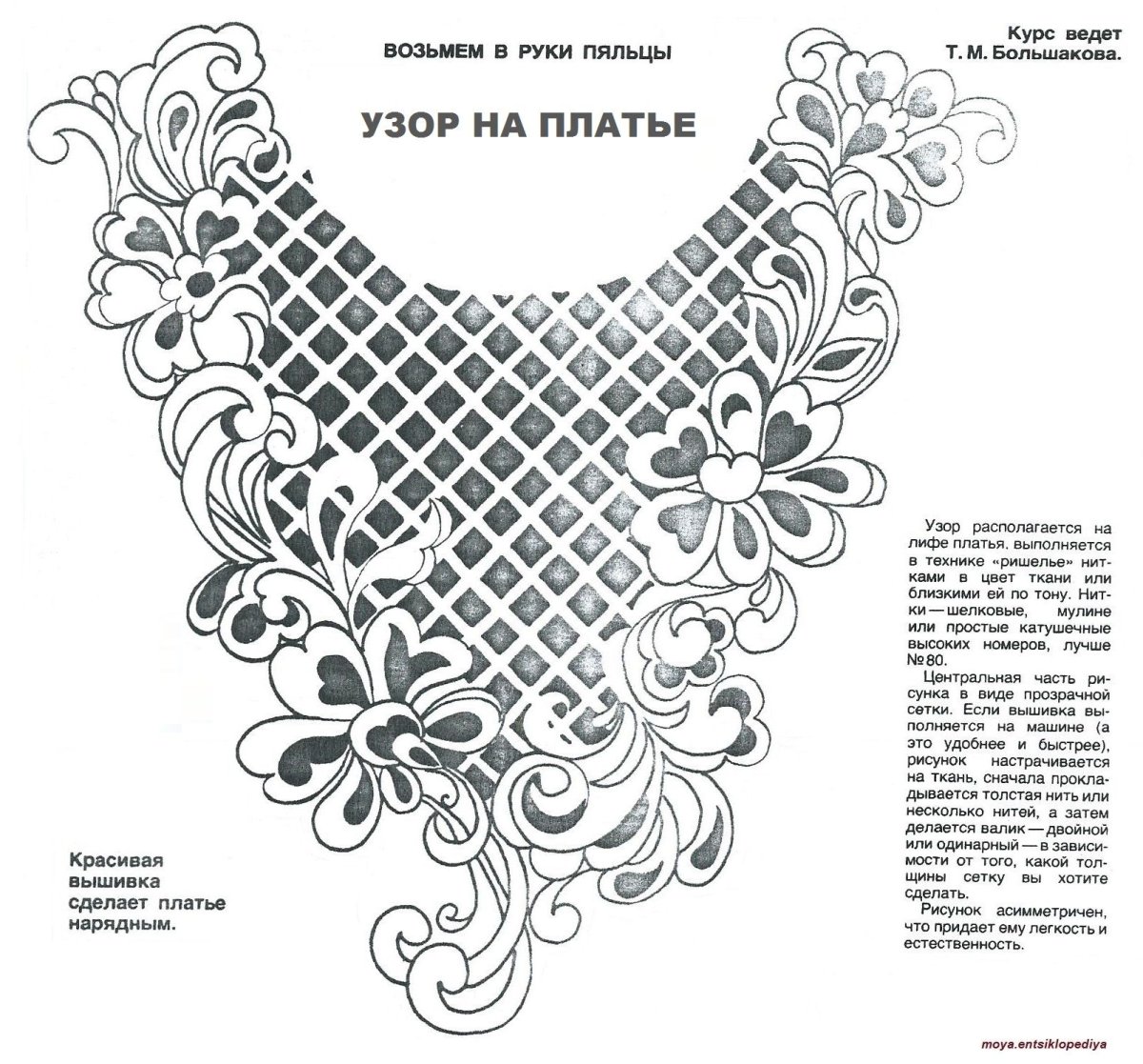 Схема кружева Ришелье для начинающих