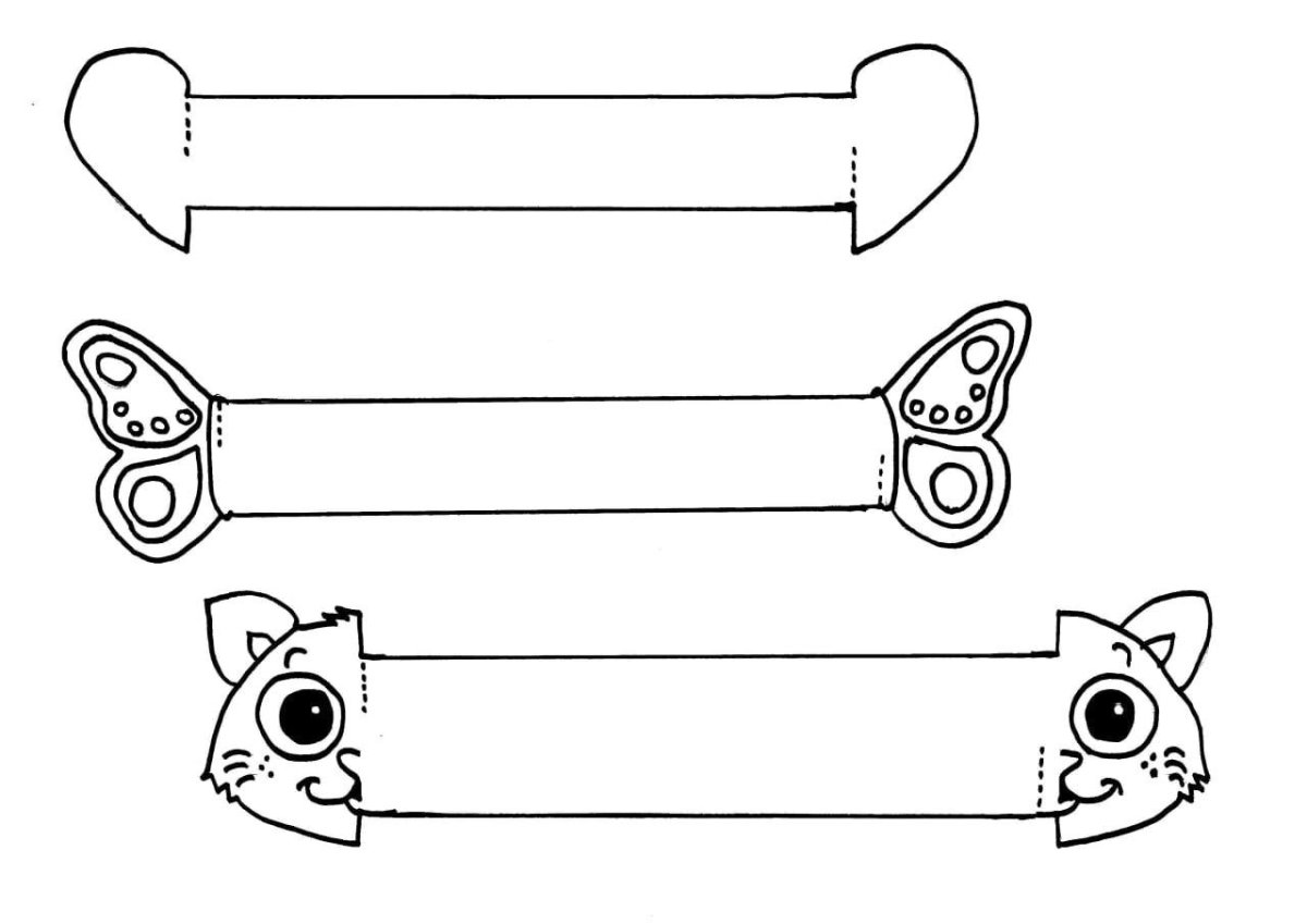 Браслет бумажный макет