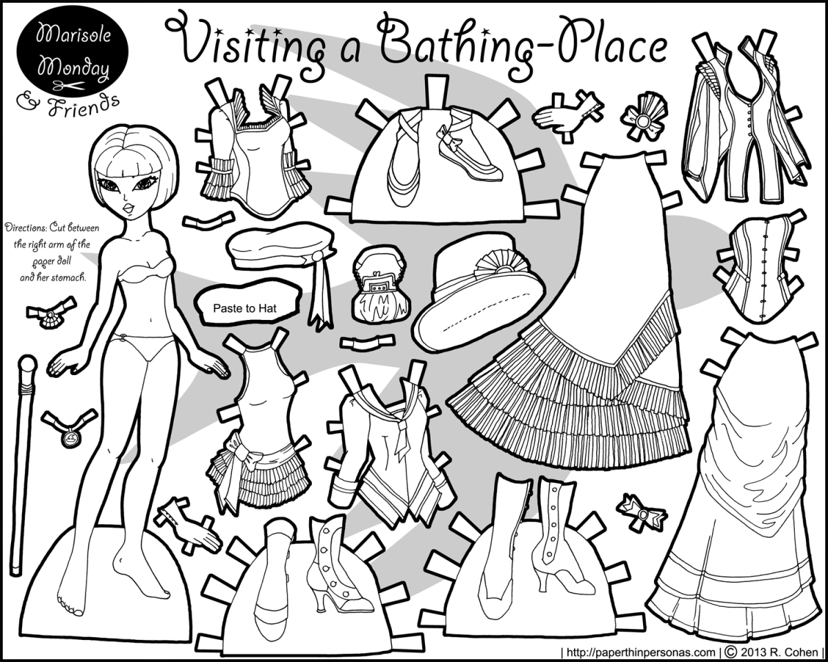 Бумажные куклы для вырезания черно белые