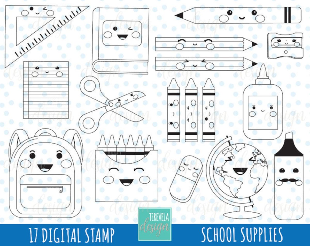 Раскраска для бумажных сюрпризов канцелярия