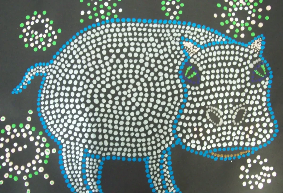 Техника пуантилизм Австралия