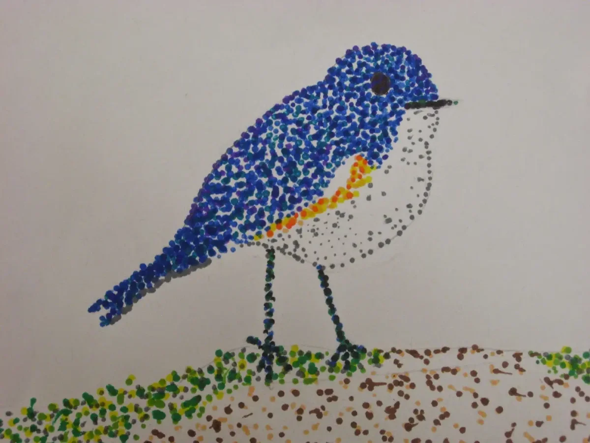 Пуантилизм Фламинго