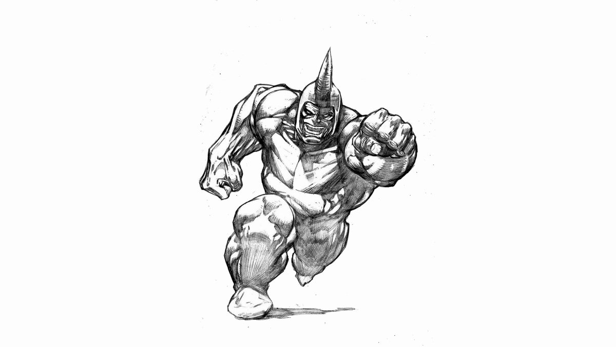 Носорог из человека паука раскраска