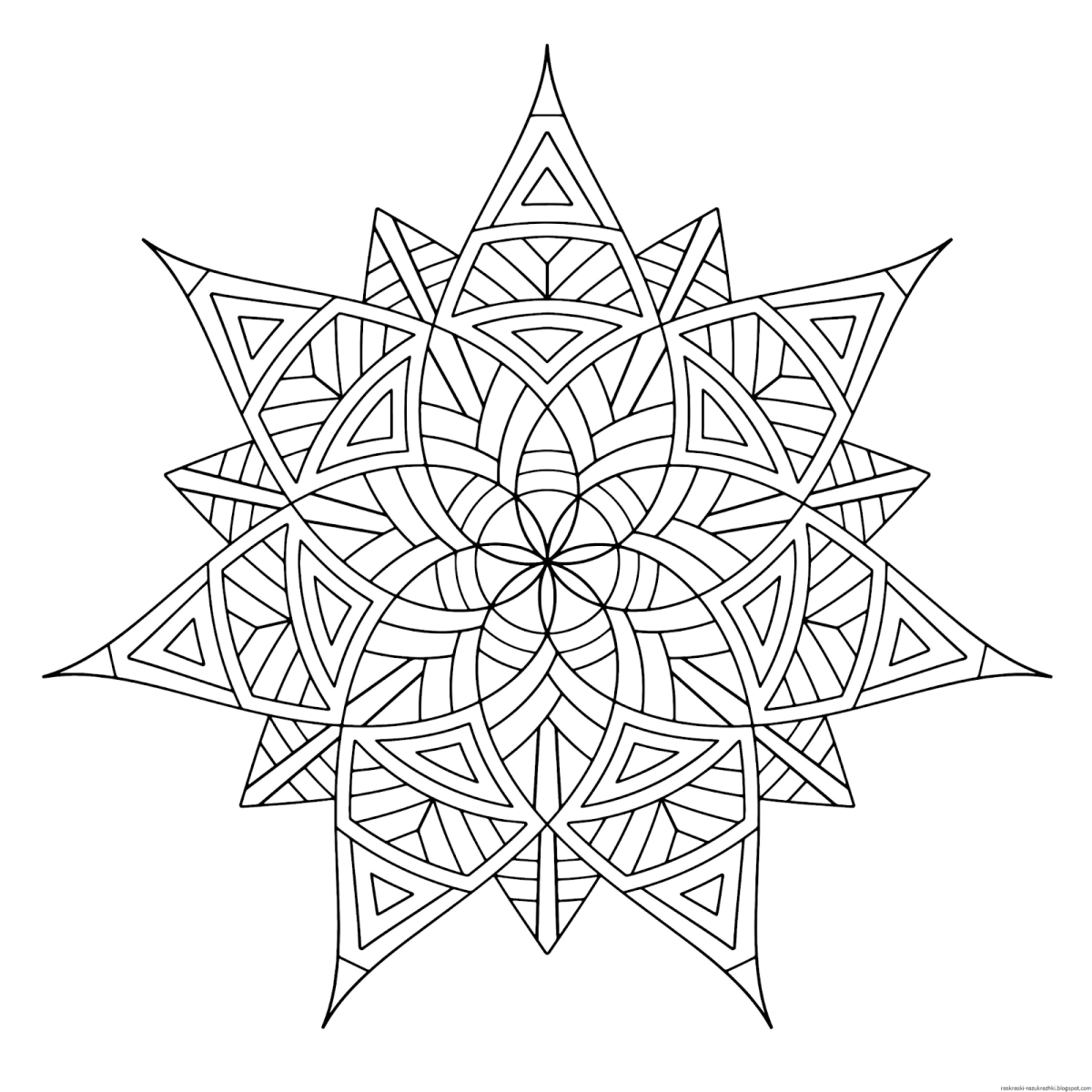 Раскраски геометрические узоры