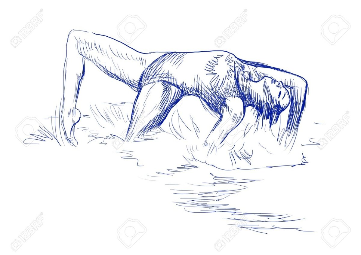 Рисунок синхронистки карандашом