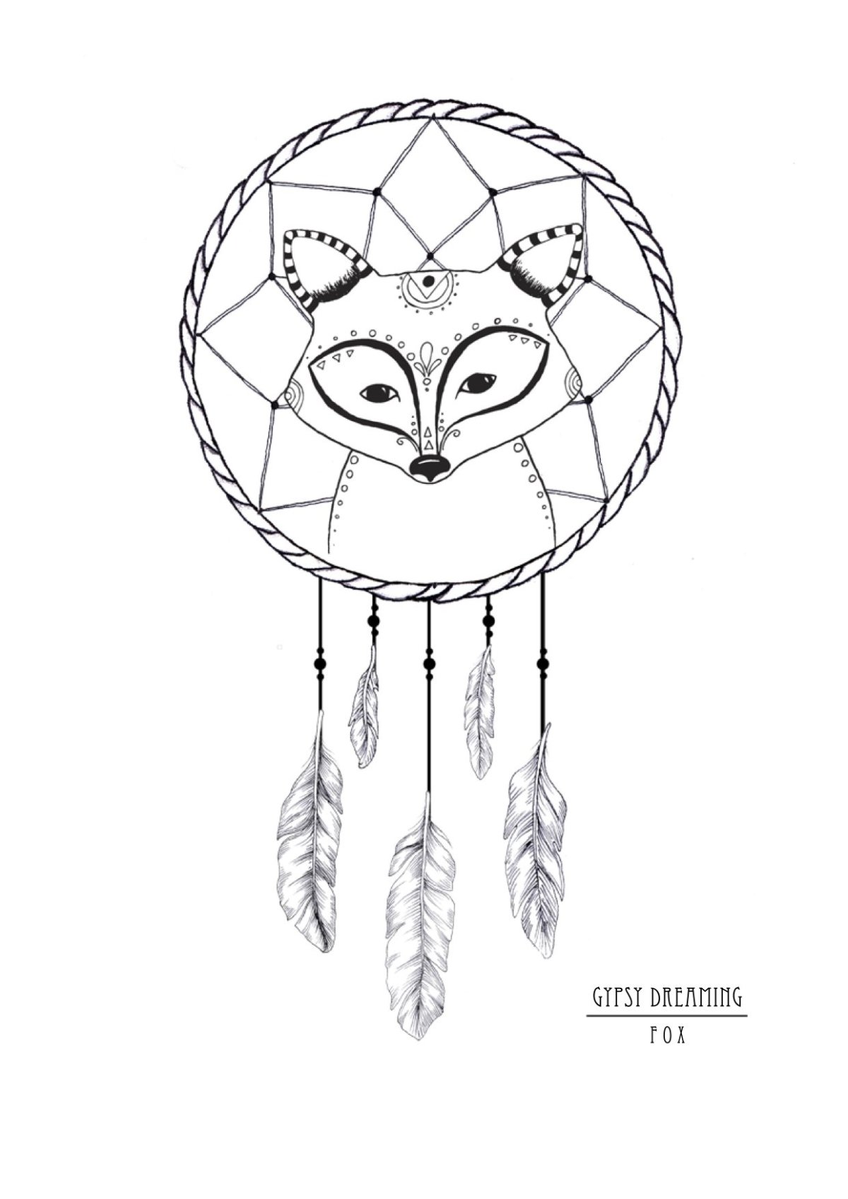 Ловец снов раскраска