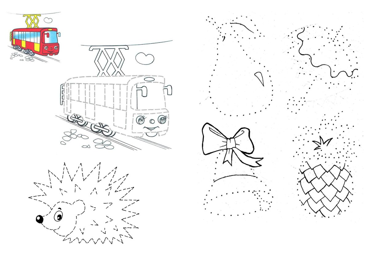 Соединить точки по цифрам машинки