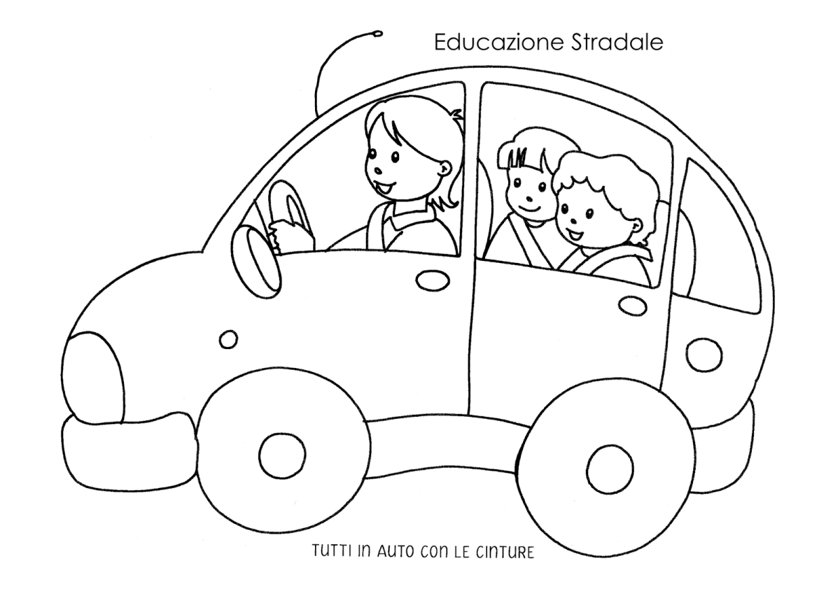 Раскраска ребенок в автокресле