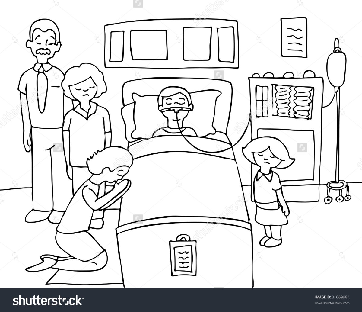 Раскраска больница внутри