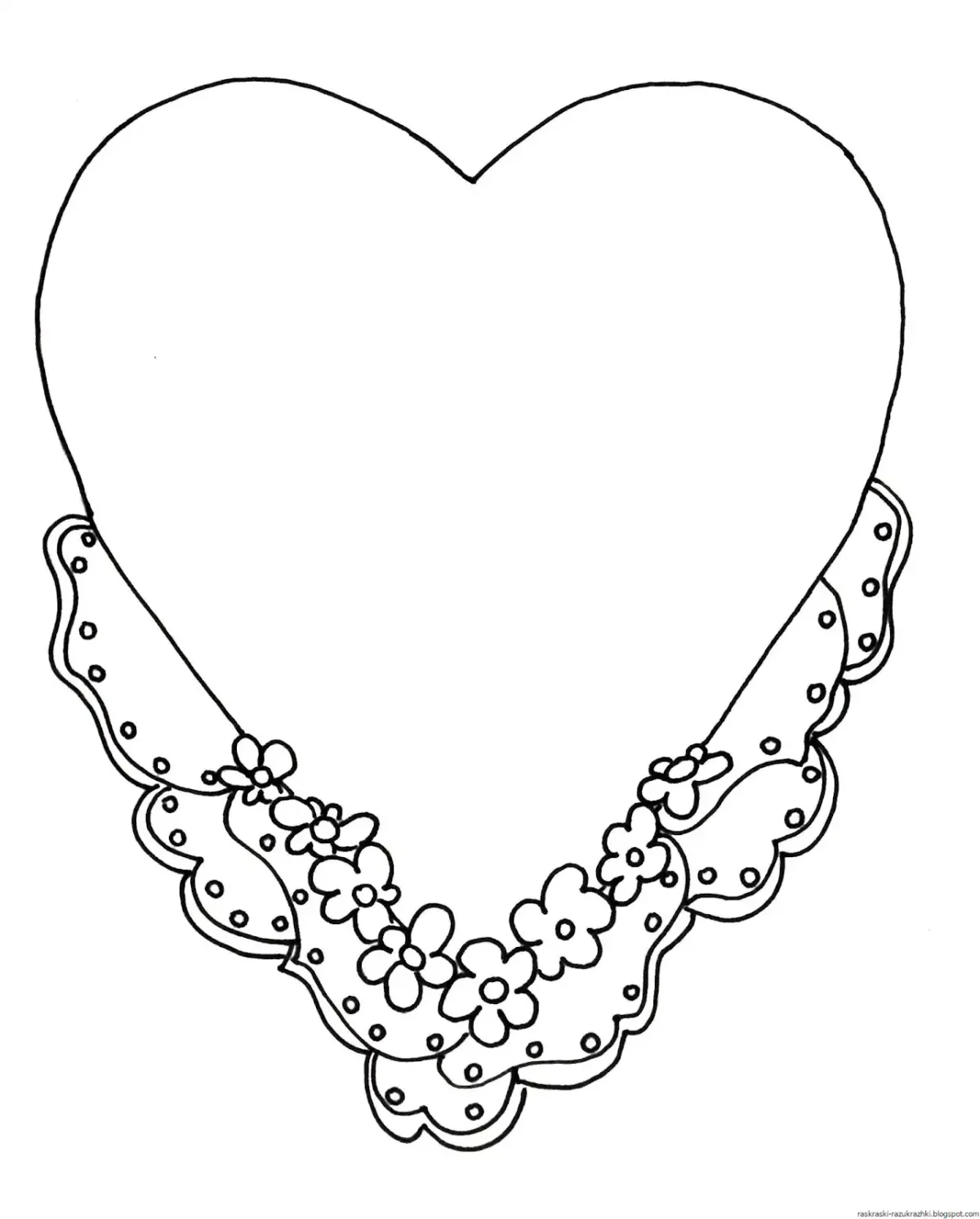 Сердце раскраска для детей