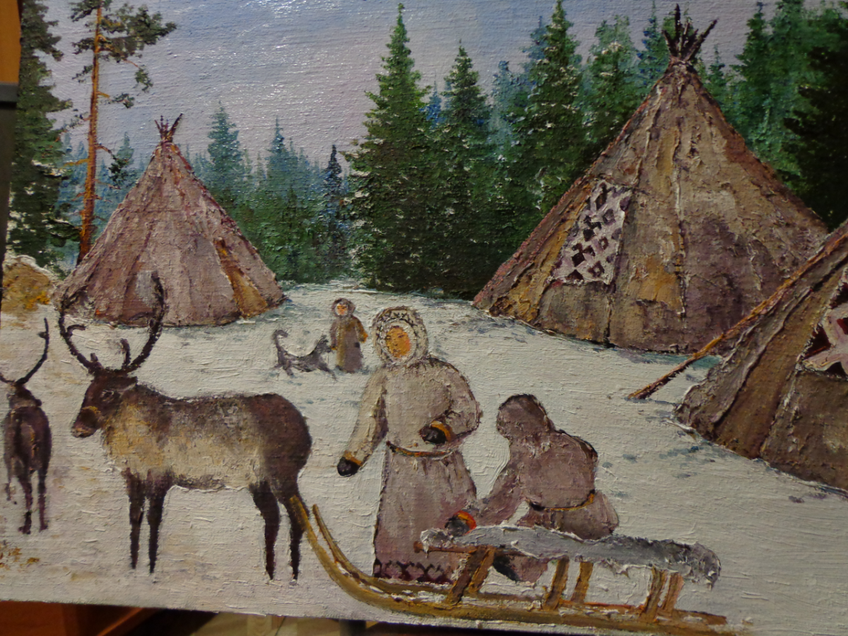 Раскраска Ханты и манси в национальном костюме